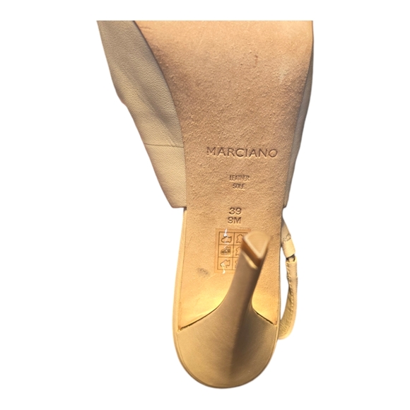 MARCIANO Peeptoe Stilletos in Beige Size 9M - Picture 5 of 7
